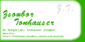 zsombor tonhauser business card